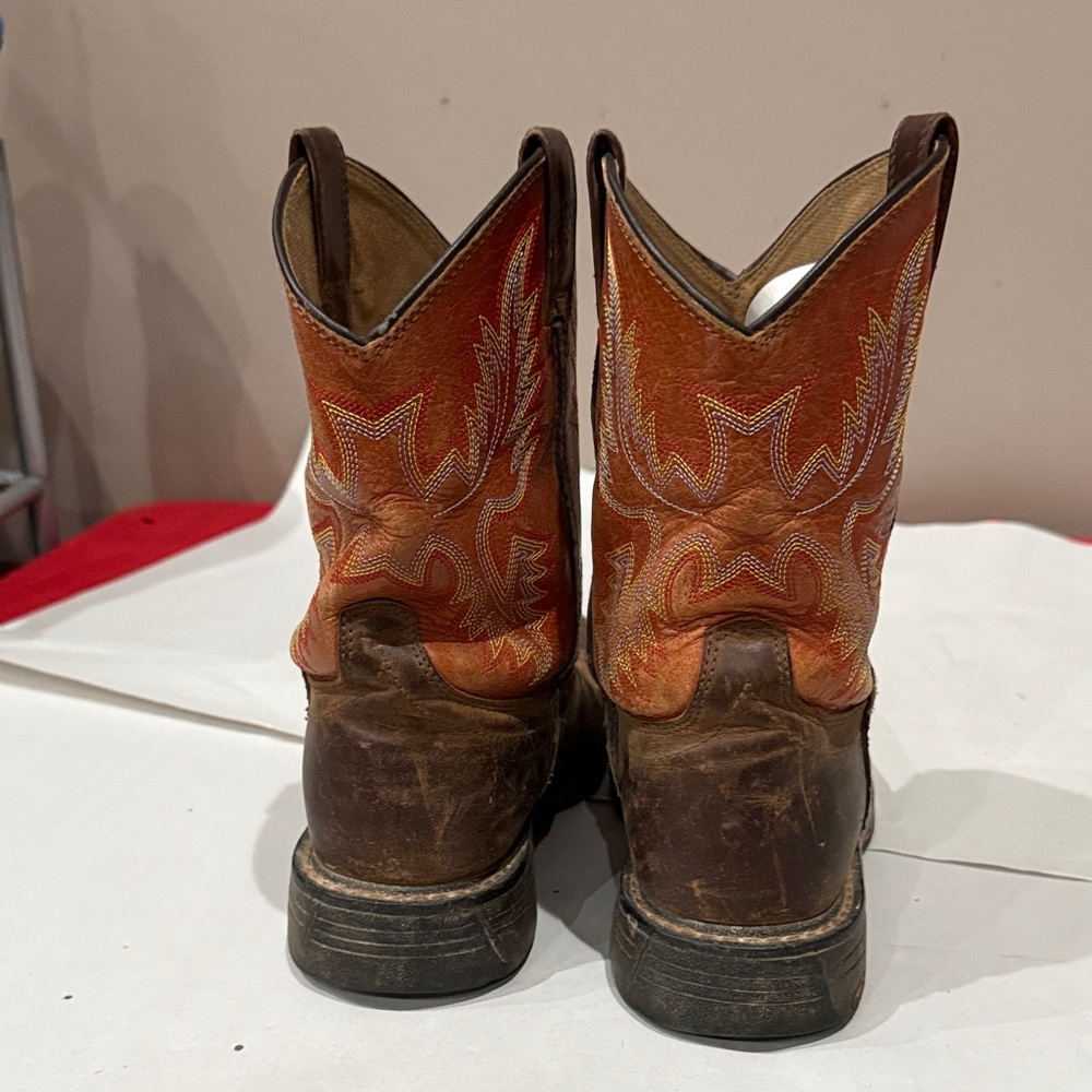 Ariat Kids Brown and Red Western Boots - Picture 5 of 6